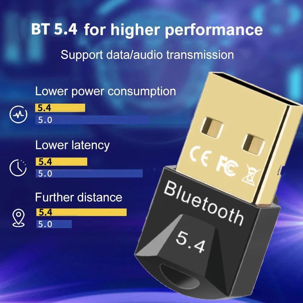 Adaptateur Bluetooth 5.4/5.3 USB PC - Dongle Récepteur Souris Clavier Audio - GoldBridge