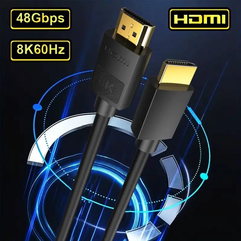 Câble HDMI 8K 2.1 Long MIZIQIER 48Gbps - Tressé 4K@120Hz Roku TV PS5 RTX - GoldBridge