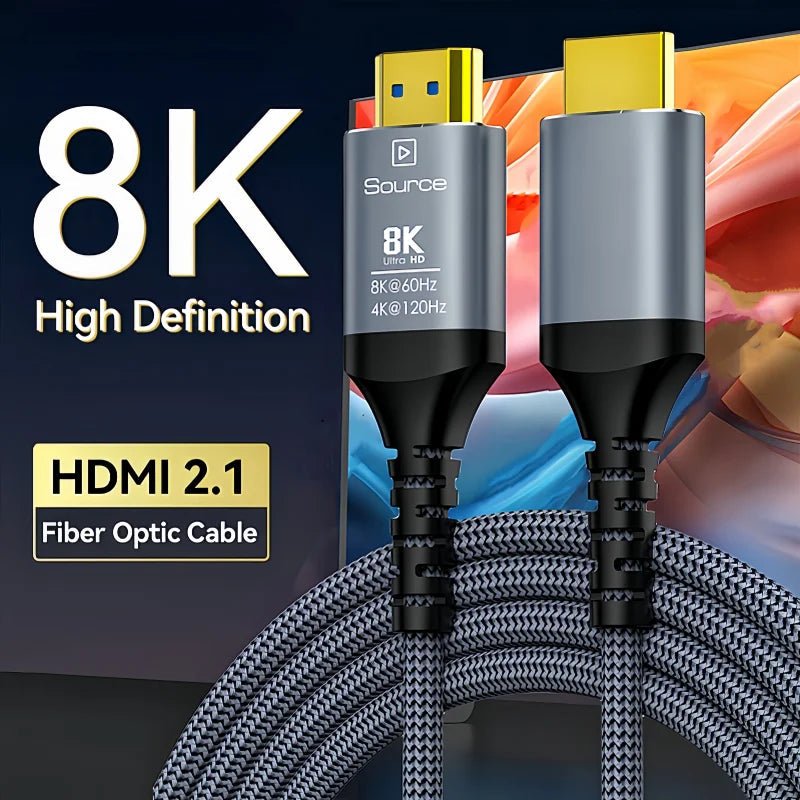 Câble HDMI 8K Fiber Optic 2.1 MIZIQIER 10 - 30M - 48Gbps 4K120Hz PS5 Xbox RTX - GoldBridge