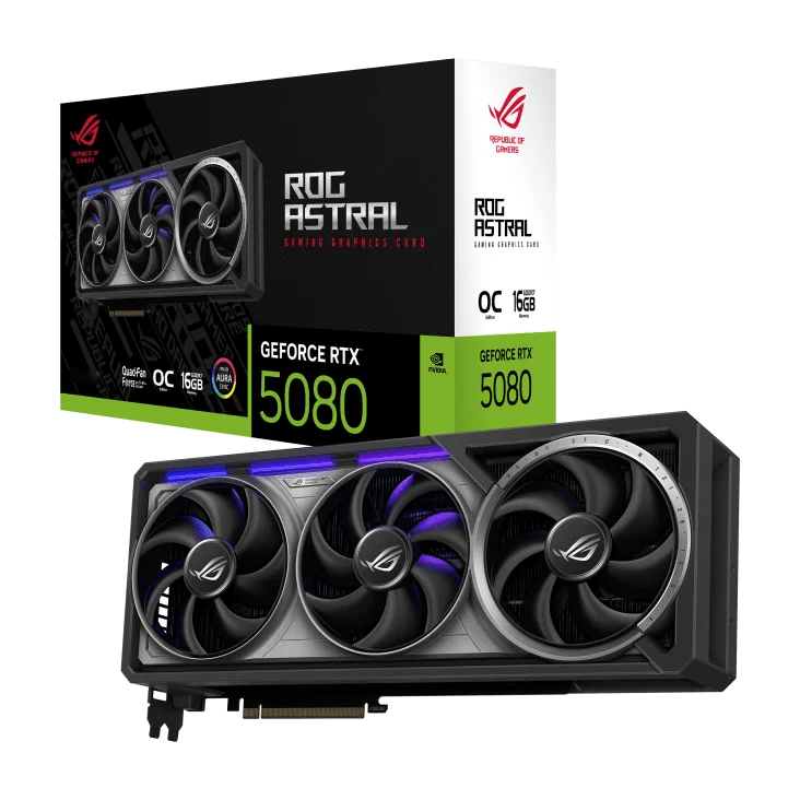 Carte Graphique ASUS ROG Astral GeForce RTX 5080 16GB GDDR7 OC - Gaming AI - GoldBridge