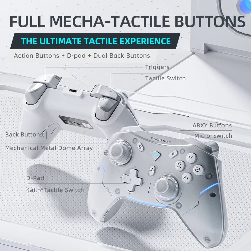 Manette Machenike G5 Pro Elite - Hall Trigger Mecha - Tactile Switch PC Android iOS - GoldBridge