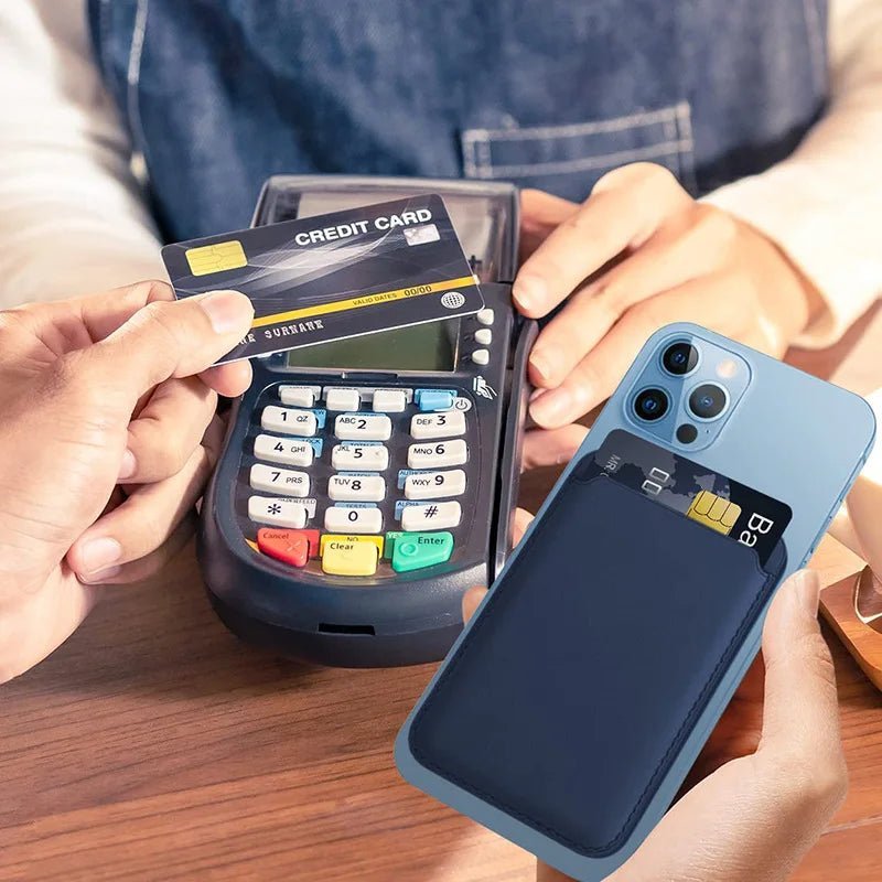 Portefeuille Cuir MagSafe iPhone Porte - Cartes Magnétique Luxe - Premium - GoldBridge